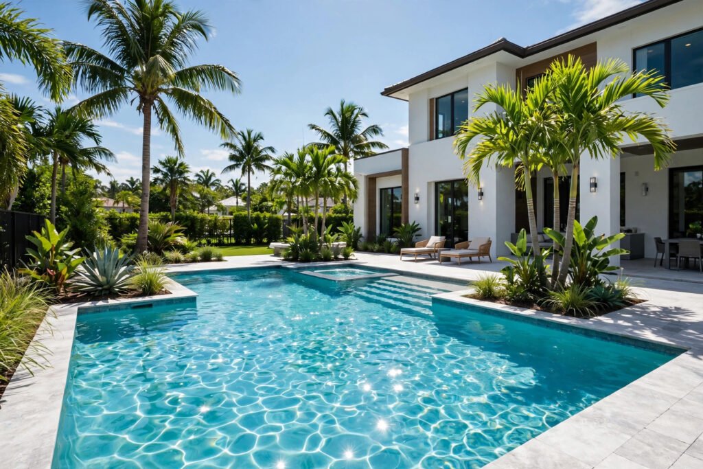 Sparkling Florida swimming pool